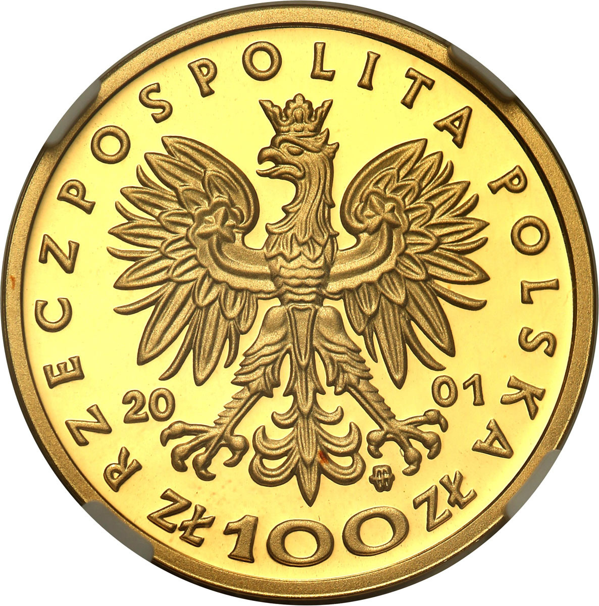 III RP. 100 złotych 2001 Jan III Sobieski NGC PF70 ULTRA CAMEO (MAX)